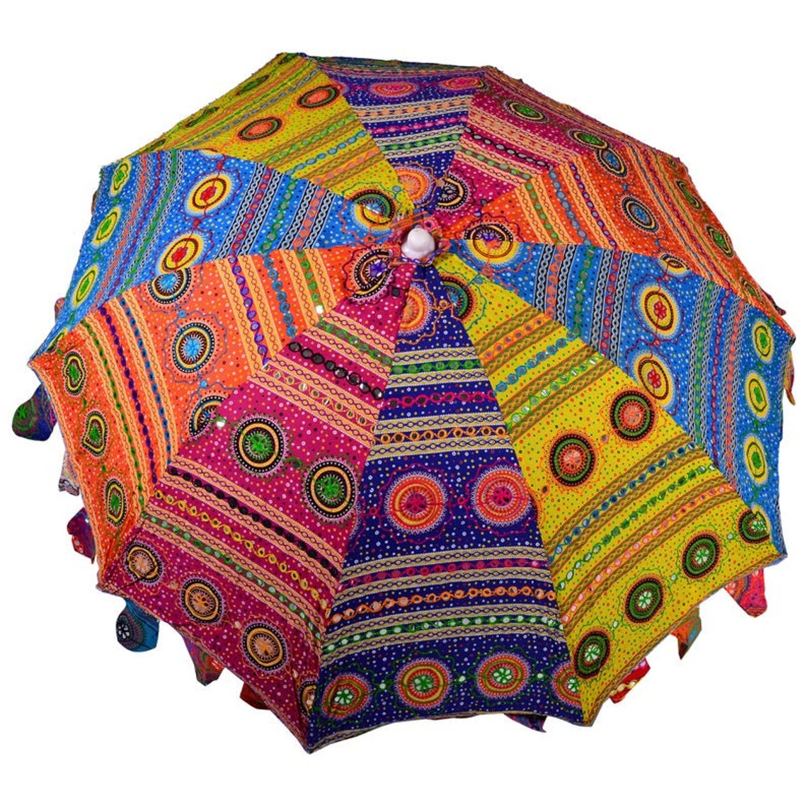 Patio Umbrella Patch Work Garden Umbrella Beach Umbrella Etsy