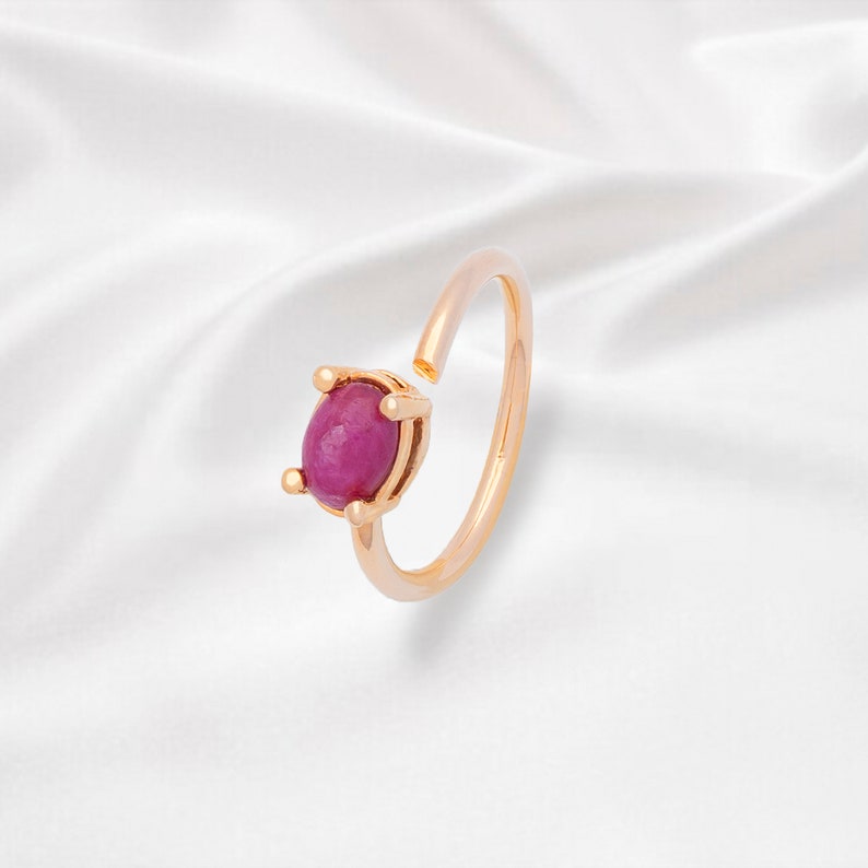 Gold Artwork Zircon Open Ring Special Natural Ring image 0