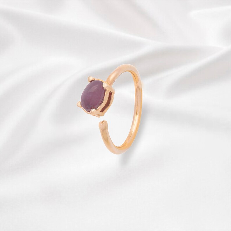 Durable Gold & Purple Zircon Open Ring Exclusive Natural image 0
