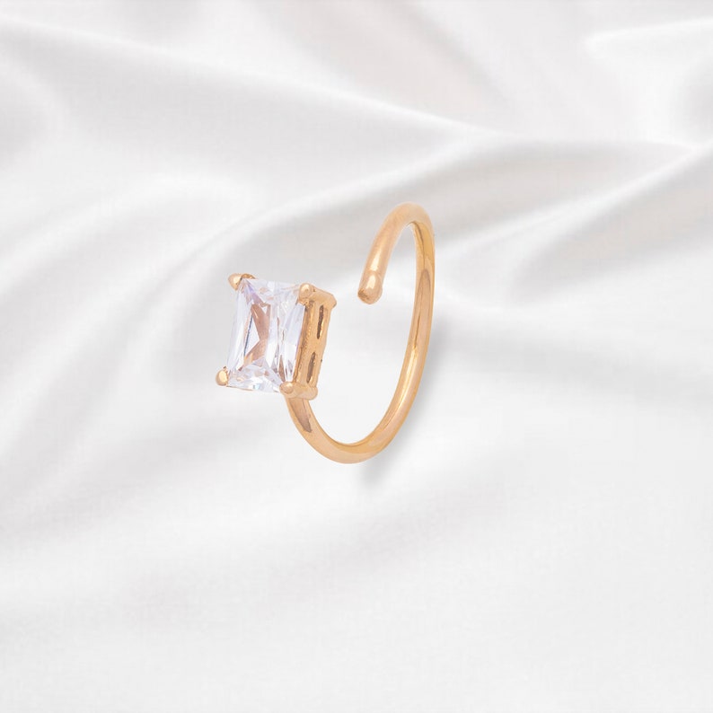 White Stone Zircon Handmade Adjustable  Ring Special Ring image 0
