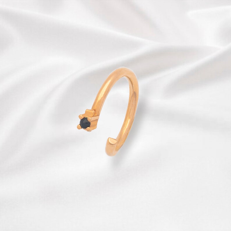 Zircon Open Ring With Color Options Personalized Natural image 0
