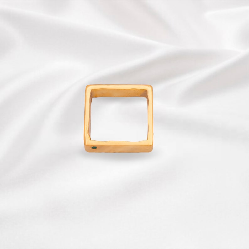 Perfect Workmanship Square Amethyst Stone Natural Real Gold image 1