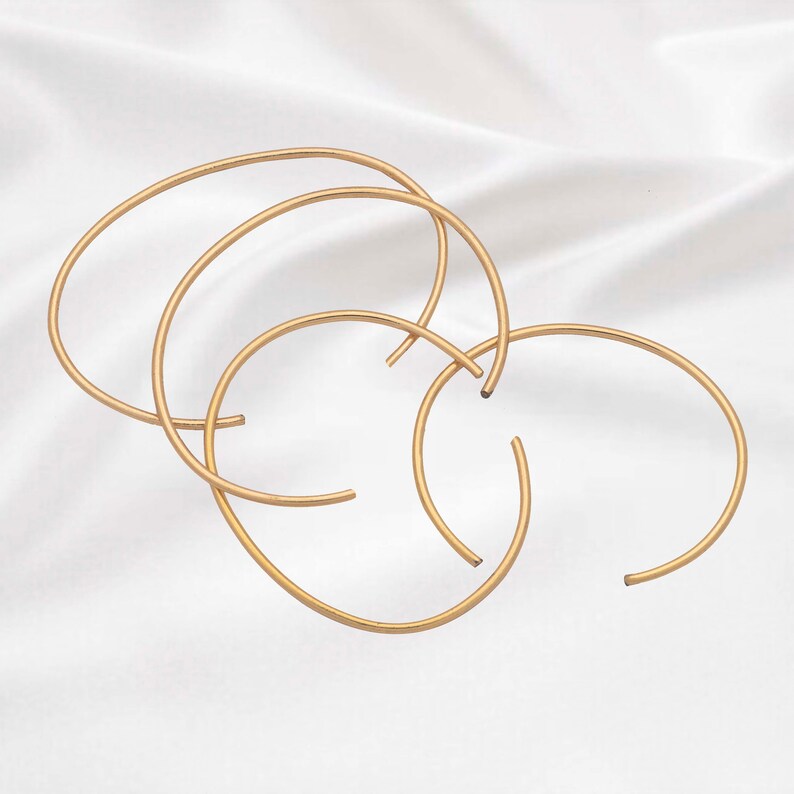 Adjustable Gold Cuff Bangle Plain Gold Bangle Open Bangle image 1