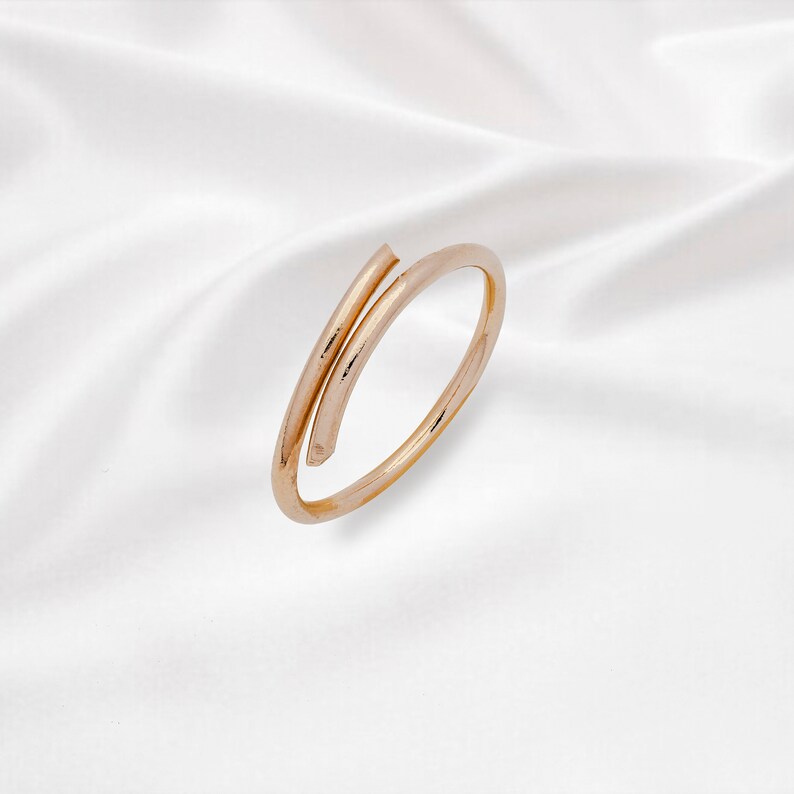 Gold Wrap Handmade Ring Swirl Ring Aesthetic Ring Statement image 0