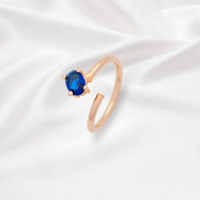 Zircon Open Ring With Color Option Exclusive Natural Ring image 0