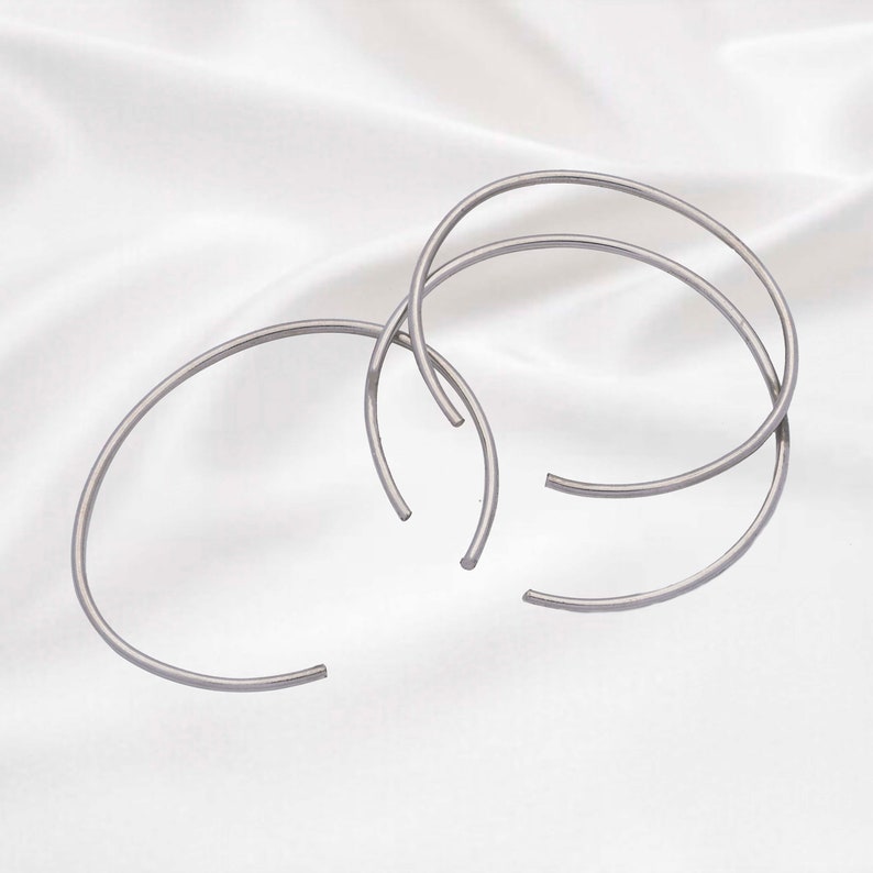Adjustable Silver Cuff Bangle Plain Gold Bangle Open Bangle image 1