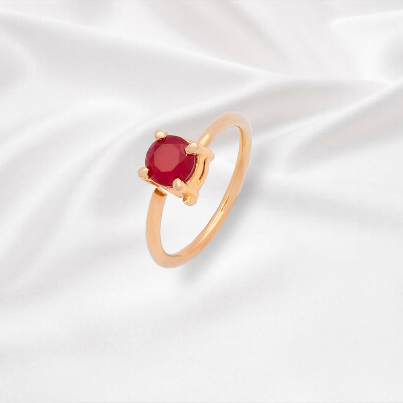 Modern Zircon Handmade Custom Natural Ring Oval Ring Gold image 0
