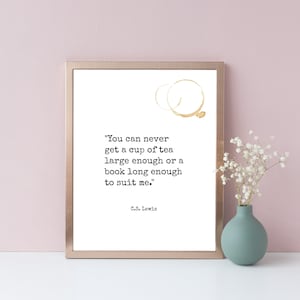 C.S. Lewis Quote, C.S. Lewis Printable Wall Art, C.S. Lewis Tea Cup Stain Printable, Inspirational Wall Art, Inspirational Quote