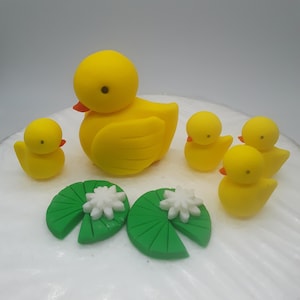 Edible duck cake topper decoration,  birthday christening