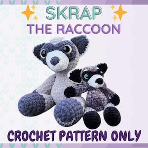 Skrap the Raccoon - Low Sew Amigurumi Crochet Pattern