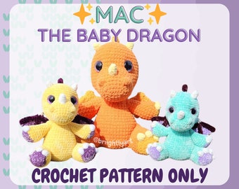 Mac the Baby Dragon - Amigurumi Crochet Pattern