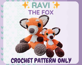 Ravi the Fox - Low Sew Amigurumi Crochet Pattern