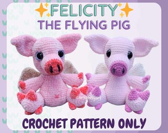 Felicity das fliegende Schwein - Amigurumi Häkelanleitung
