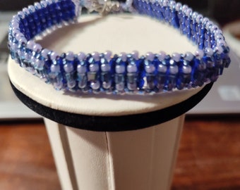 Purple and Lavender Beaded Bracelet