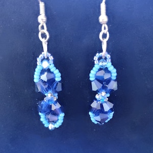 Beautiful Blue Beaded Earrings