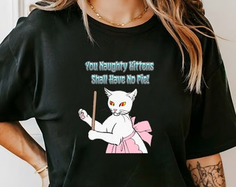 Freche Kätzchen - Unisex Jersey Kurzarm T-Shirt, lustiges Katzen-T-Shirt, lustiges Grafik-T-Shirt, lustiges Katzen-T-Shirt