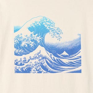 The Great Wave Unisex T-shirt - Comfort Colors Tee, Hokusai Japanese Wave Oversized Shirt, Vintage Inspired Tee, Graphic Tee Gift