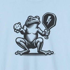 Frog Pickleball - Unisex Heavyweight T-Shirt - Cute Frog t-shirt, Frog pickle ball, gift for pickleball, funny pickleball shirt, pickle ball