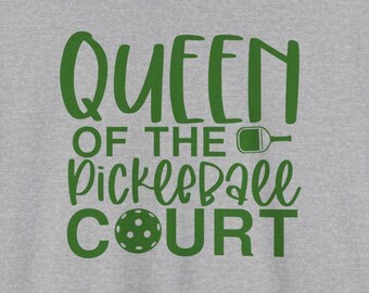 Queen of Pickleball T-Shirt, lustiges Pickle Ball Shirt, süßes Pickleball Shirt, Unisex aus schwerer Baumwolle T-Shirt