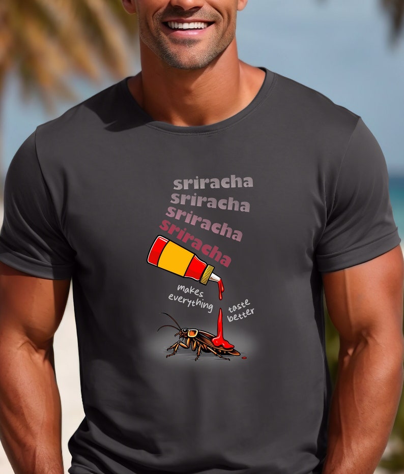 Sir Racha Chili Sauce Lover - T-Shirt Uomo Con Stampa Divertente - Maglietta Morbida In Cotone - Taglia M, Colore Blu Navy - Regalo Per Amanti Della Sriracha