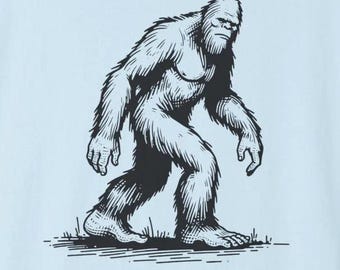Bigfoot Comfort Colors T-shirt oversize, maglietta Yeti, maglietta Sasquatch, maglietta Sasquatch in stile vintage, maglietta Yeti cool - T-shirt unisex