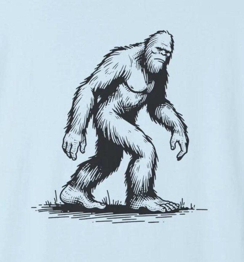 Bigfoot Comfort Colors Oversized Tee, Yeti tshirt, Sasquatch Tshirt Vintage Style Sasquatch t-shirt, cool Yeti tshirt - Unisex T-Shirt