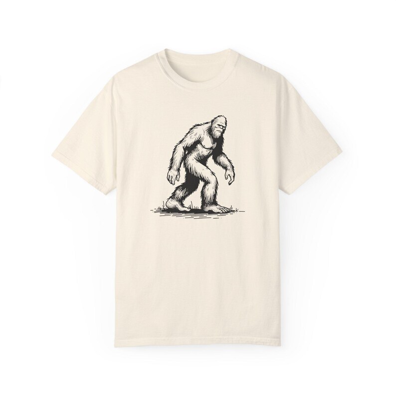 Bigfoot Comfort Colors Oversized Tee, Yeti tshirt, Sasquatch Tee, Vintage Style Sasquatch tshirt, cool Yeti tshirt - Unisex T-Shirt image 3