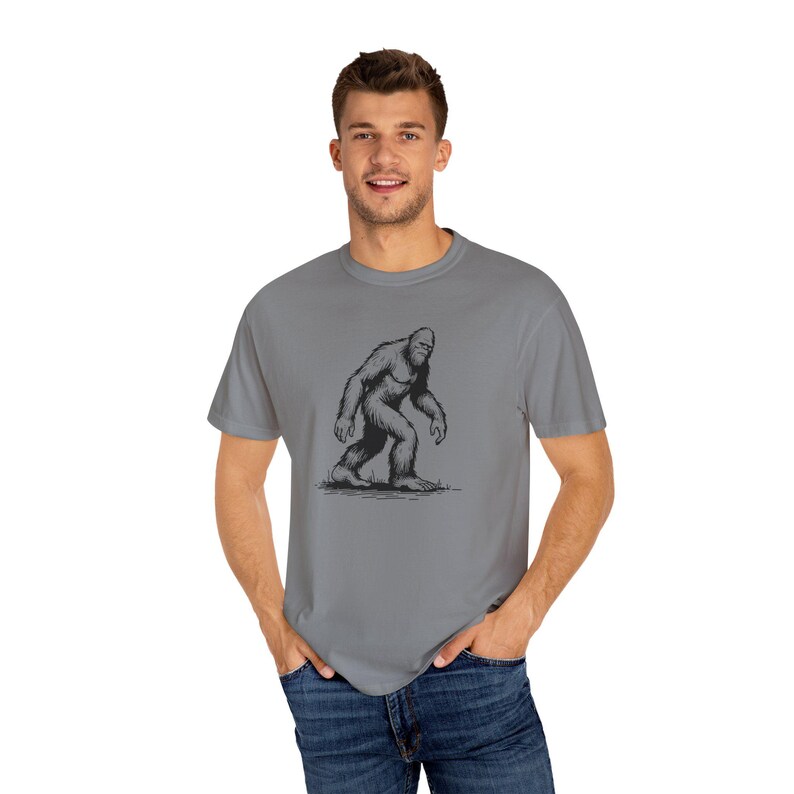 Bigfoot Comfort Colors Oversized Tee, Yeti tshirt, Sasquatch Tee, Vintage Style Sasquatch tshirt, cool Yeti tshirt - Unisex T-Shirt image 7