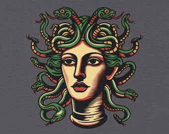 Medusa - Unisex T-shirt i kraftig bomull