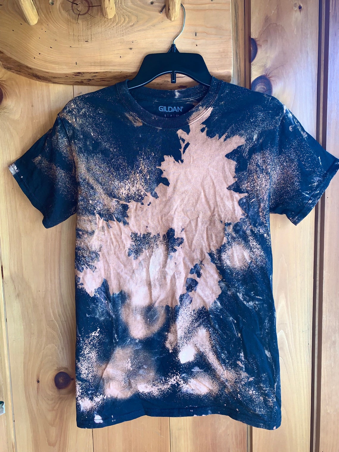Black AcidWash Tee Etsy