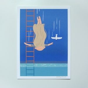High Dive - Blue - A5 Print