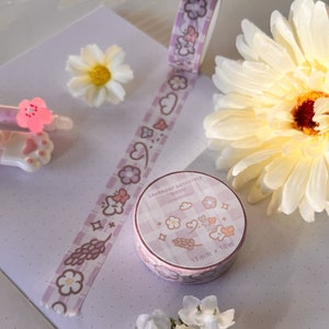 Fita Washi de Lavanda Fofa / Washi Estética / Diário de Marcadores / Planejador / Caderno / Decorativo / Correio / Amigo por Correspondência / Carta / Pastel / Bujo