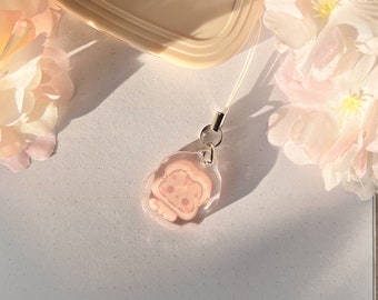 Cute Cat Phone Charm / Double Sided Epoxy / Holographic / Double Sided / Cat Bread Charm / Kawaii / Cute Art / Aesthetic/ Phone Accessory