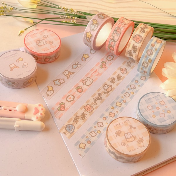 Cute Washi Tape Bundle / Aesthetic Washi / Bullet Journal / Planner / Notebook / Decorative / Mail / Penpal / Letter / Pastel / Bujo / Tape