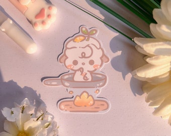 Cute Sheep / Egg Sticker / Cute Sticker / Kawaii Sticker / Bullet Journal / Laptop Sticker / Die Cut Sticker / Waterproof / Art / Fried Egg