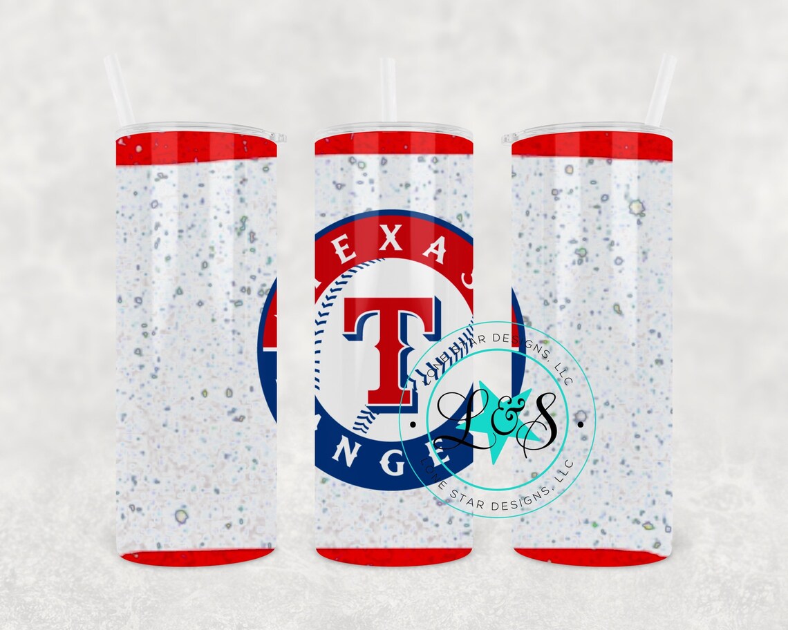 30 oz. Tumbler Texas Rangers Inspired Baseball Skinny | Etsy