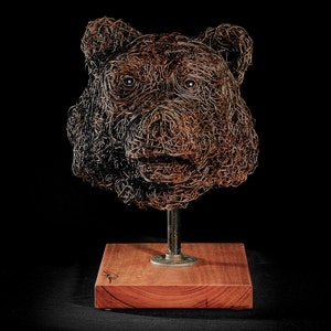 Original handmade Wire Bear Sculpture. Wire Art, Wire Sculpture, Home Decor, Animal Lover Gift, Industrial Art, Bear Art, Animal Sculpture