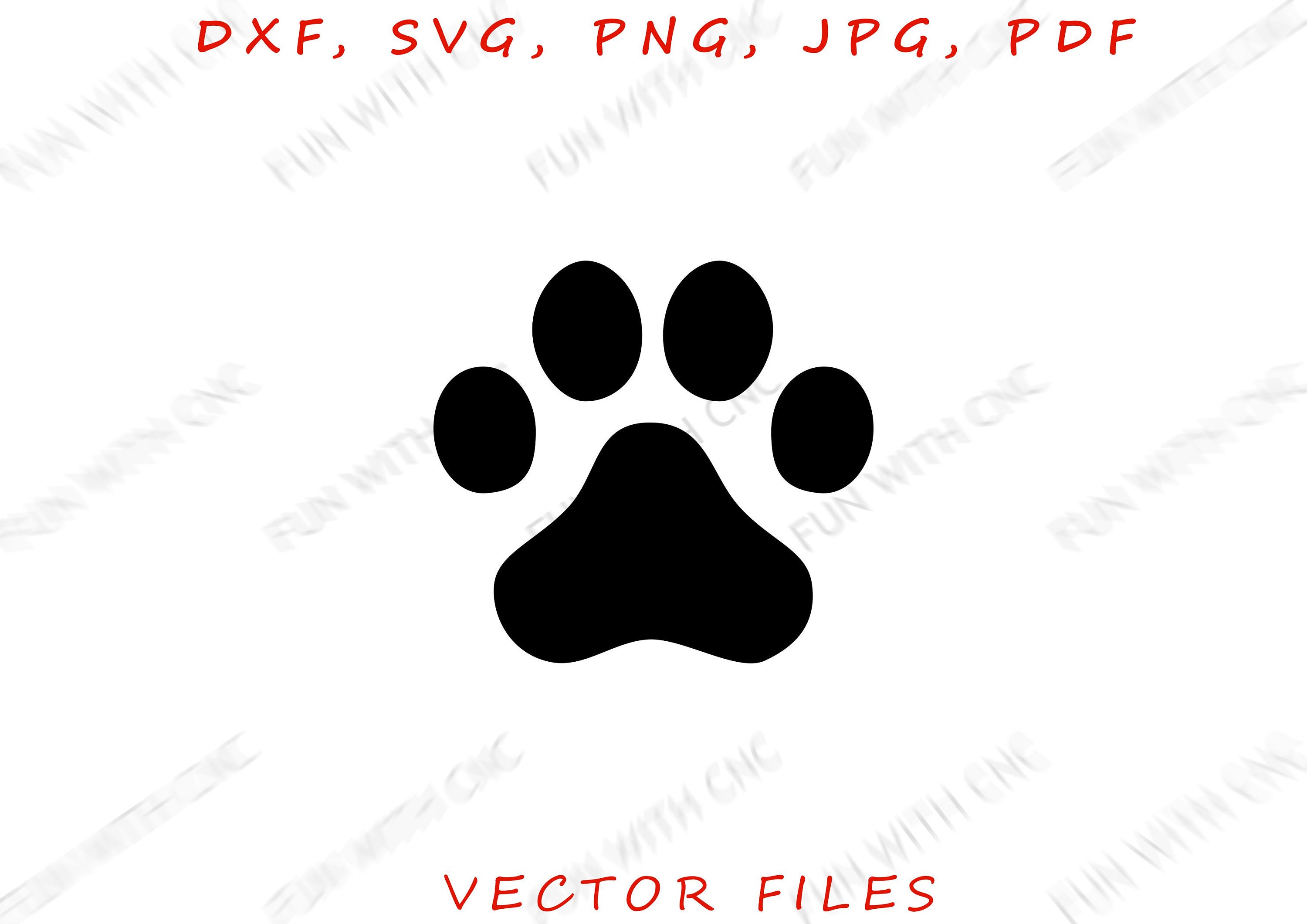  Katzenpfote dxf, svg, jpg, pdf, png Vektordateien - Etsy.de Bildidee 