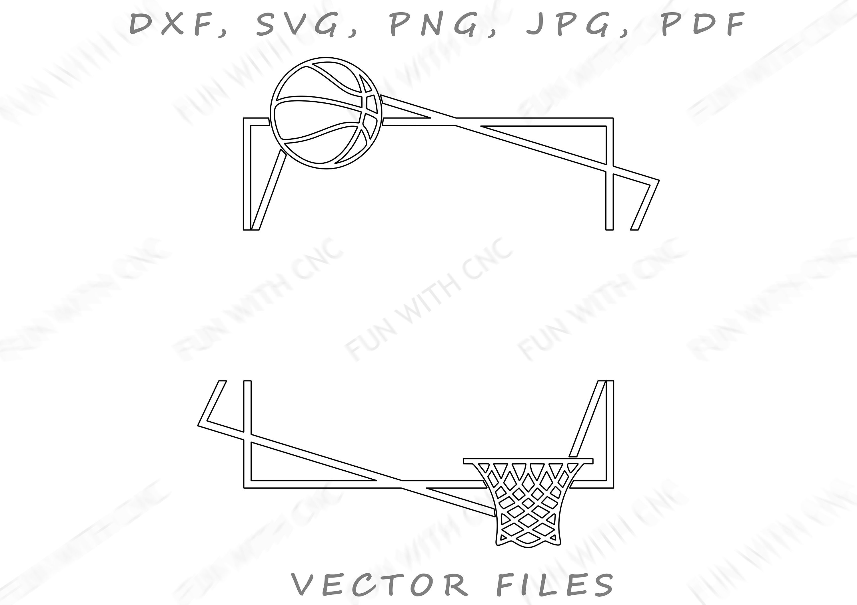 Basketball Framelayout Basketball Double Square Split Frame With a Basketball Ball and ...