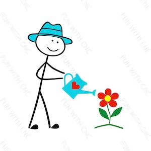 Time to garden | Svg garden cutie | Download files | Svg cut files | Png sublimation files | Craft design idea | Stick figure svg