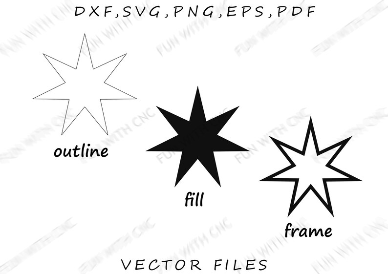 Star Variations Shape Star Shape SVG | Star Shape Variations | Star Svg | Stare Shape Outline ...