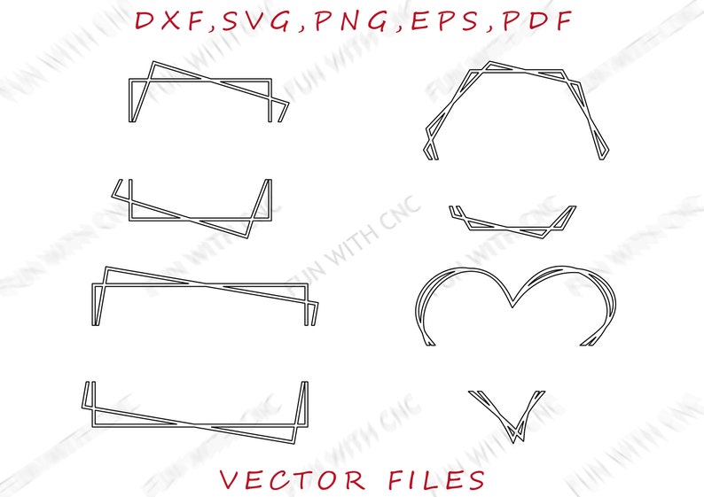 Split Frame Drawing Double Split Frame Bundle, Square Split Frame, Rectangle Split Frame ...