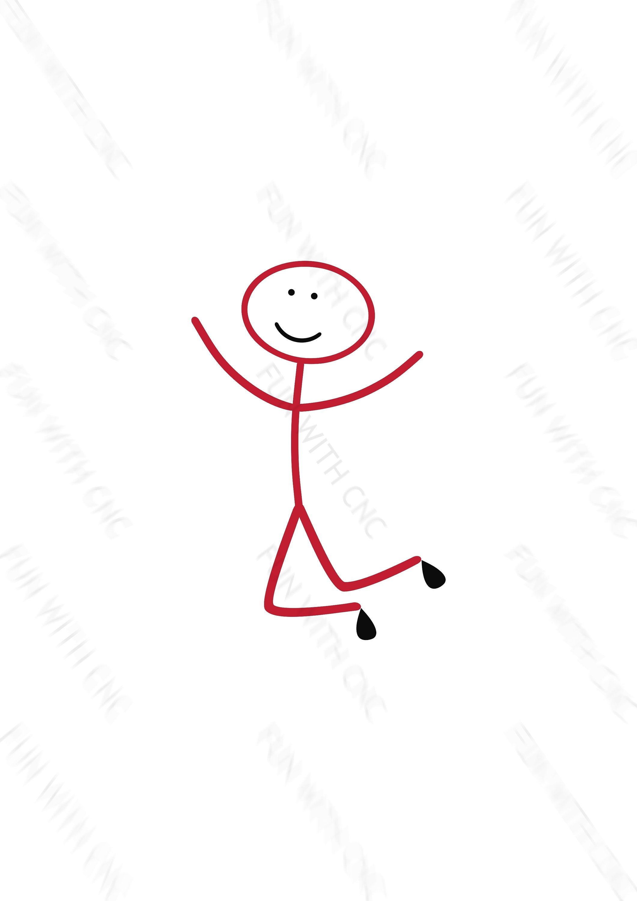 Happy Man Stick Figure Digital Files for Your Diy Projects I Did It  Congratulations Dxf, Svg, Png, Jpg, Pdf Files Commercial Use - Etsy