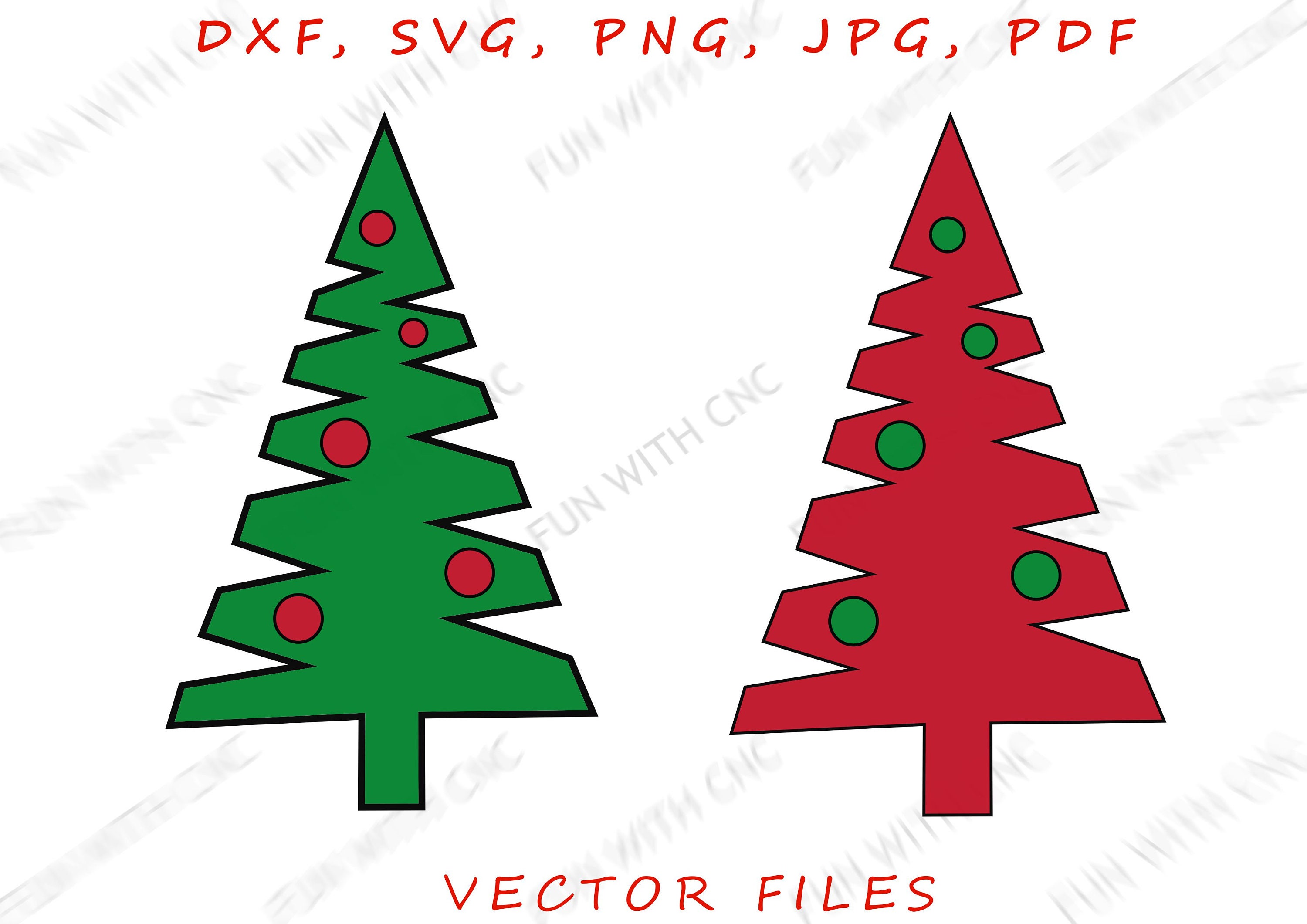 Download Christmas Tree Outline Fill And Colour Svg Dxf Jpg Pdf Etsy