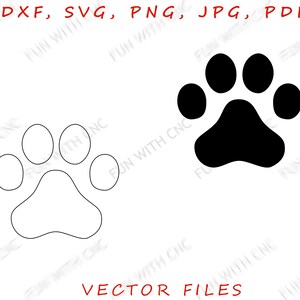 Katzenpfote dxf svg jpg pdf png Vektordateien - Etsy.de