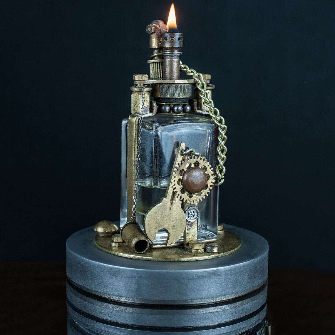 Petrol Table Lighter with Industrial / Steampunk Style Unique Etsy