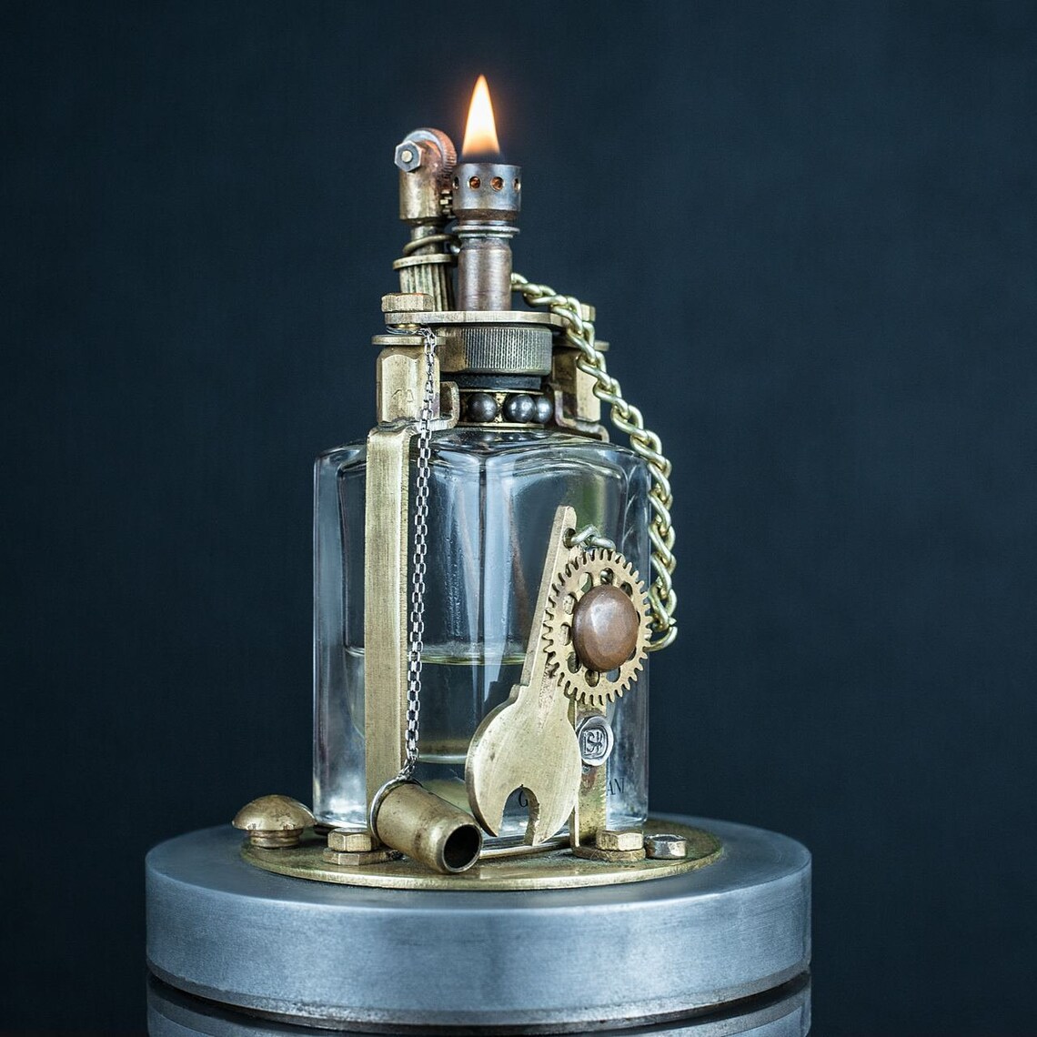 Petrol Table Lighter with Industrial / Steampunk Style Unique Etsy