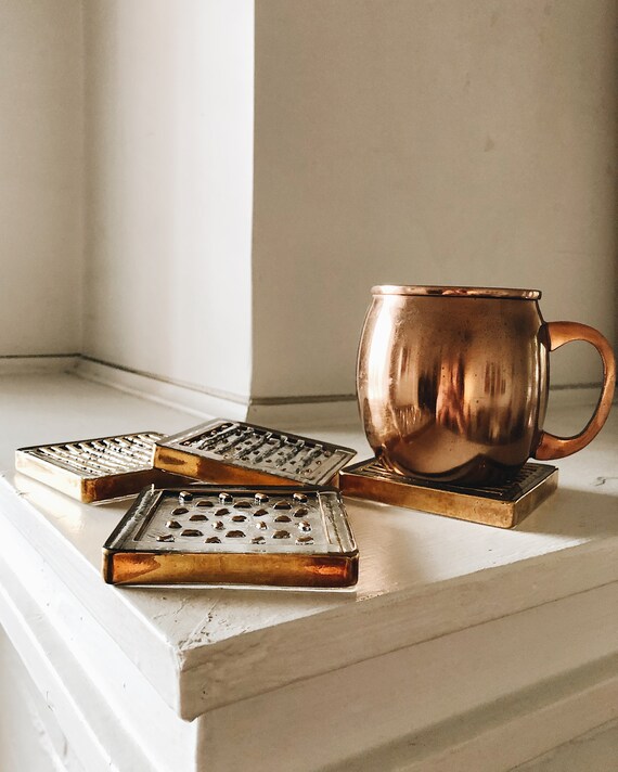 Gold Mid-Century Coasters