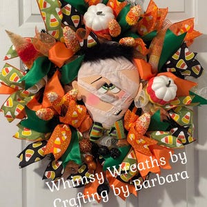 Halloween Mummy Whimsy Wreath