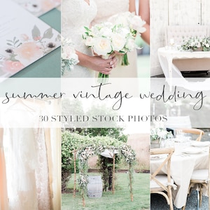 Summer Vintage Wedding Stock Photo Bundle (Digital Download)